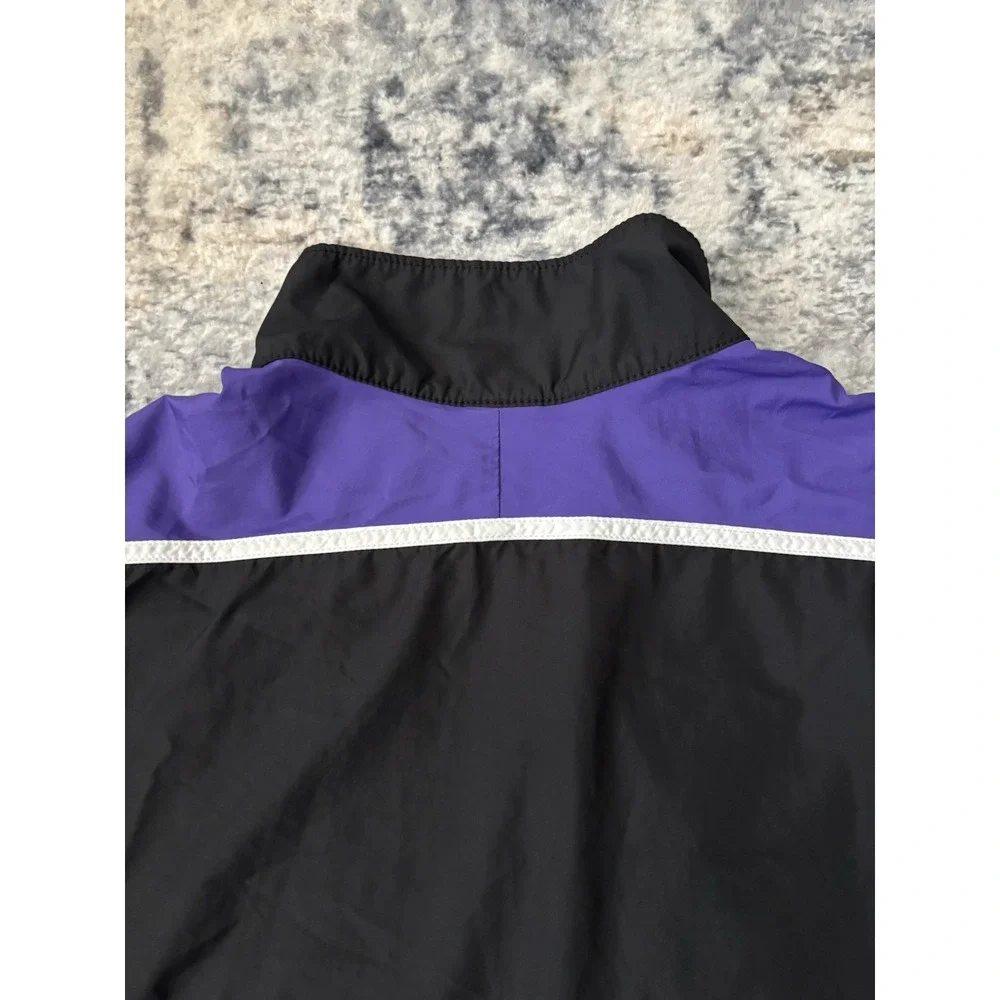 Vintage Nike 1/3 Anorak Jacket XL Black Purple Track Pullover‎ Pocket 1/4 Zip